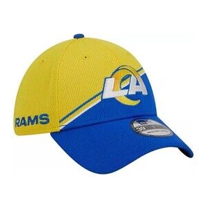 New Era 39Thirty Los Angeles Rams Hat Stretch Fit Blue 2023 Sidelines Alternate